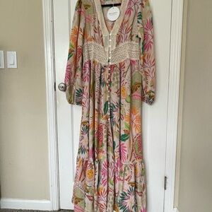 Bohemian Floral Long Sleeve Maxi Dress